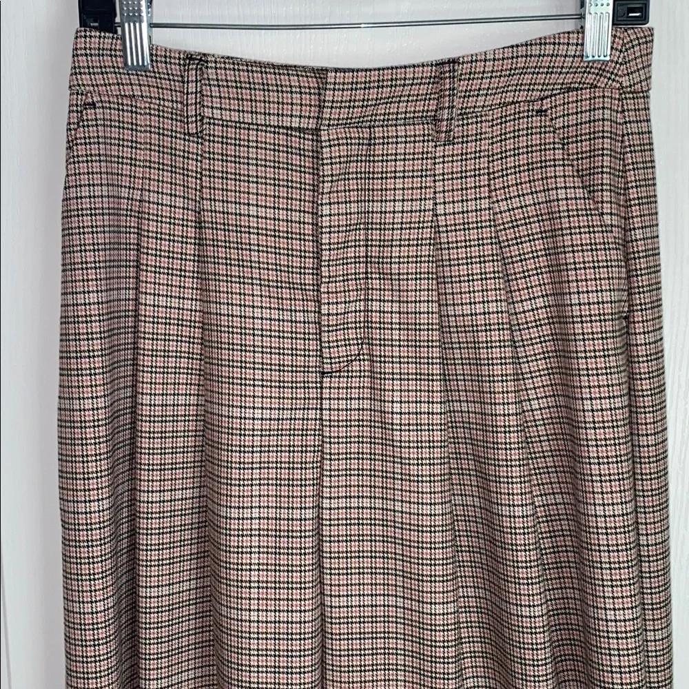 Maeve By Anthropologie The Avery Pleated Wide-Leg Trousers Plaid Edition - Picture 11 of 16